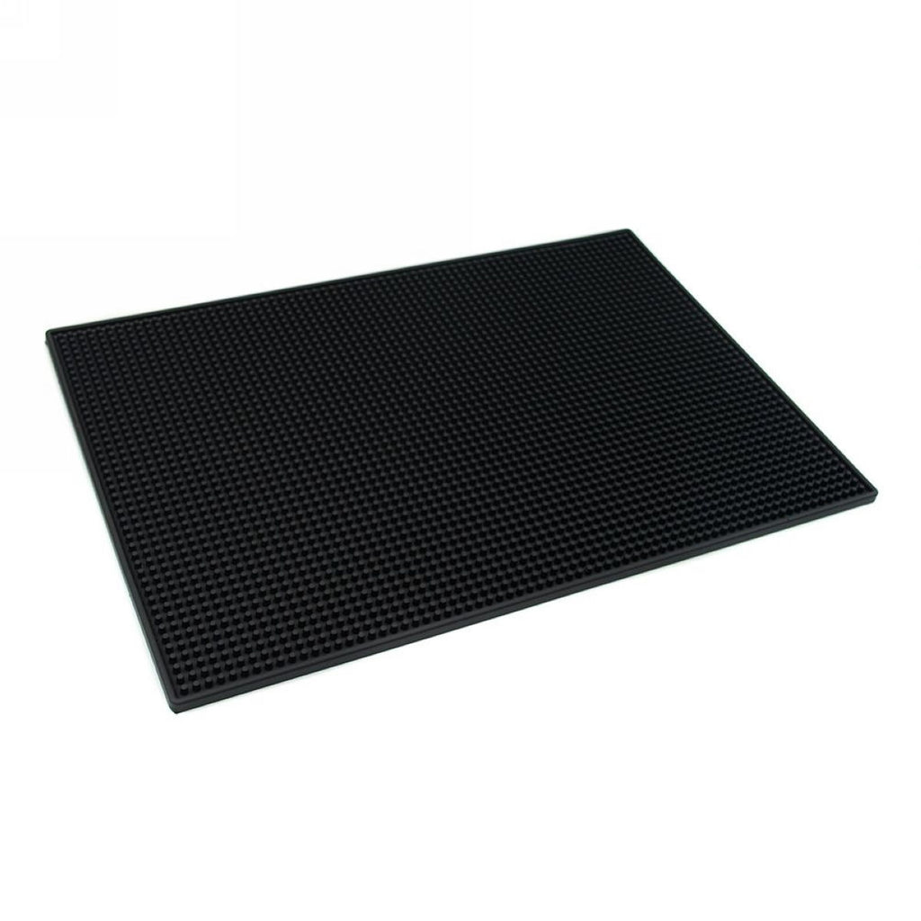 Black Rubber Non Slip Cocktail Bar Mat Water Pad Silicone Cafe Mat