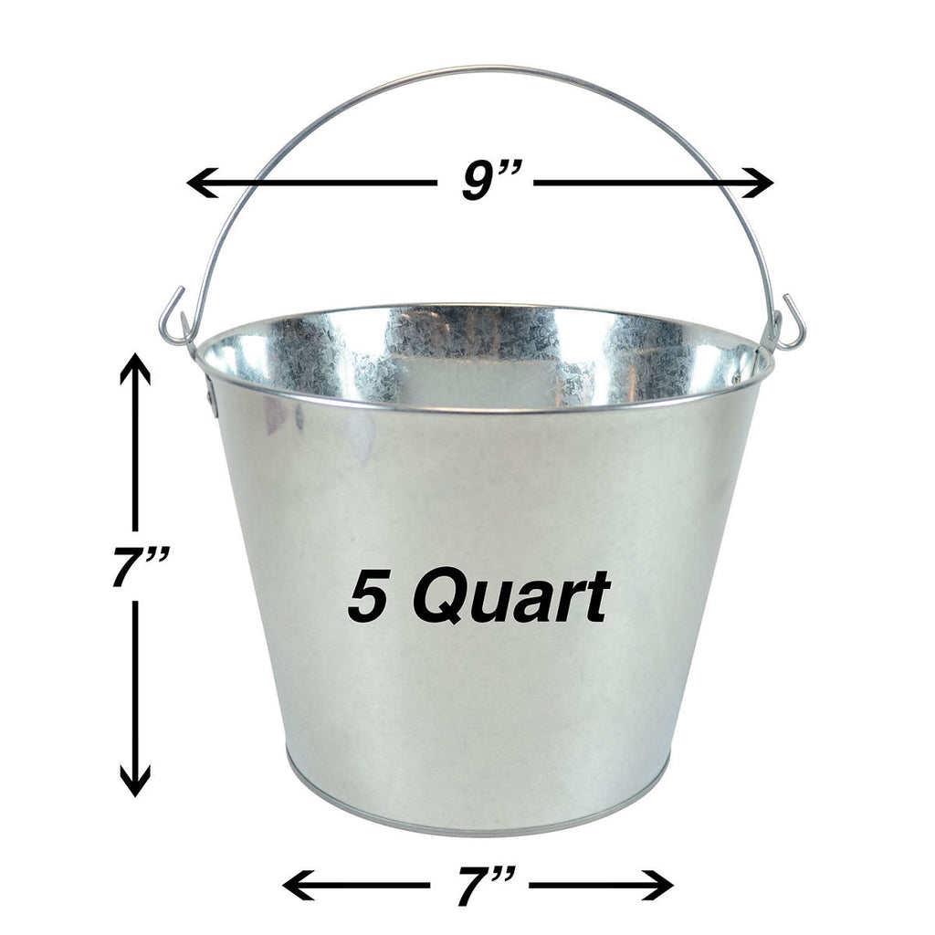 12 Qt. Galvanized Steel Pail, Galvanized Bucket